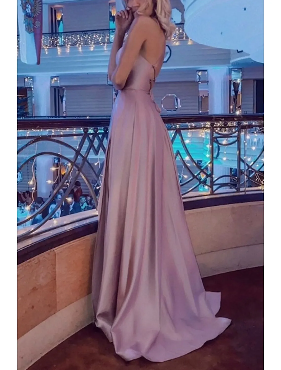 A-Line Prom Dresses Sexy Dress Formal Wedding Guest Sweep / Brush Train Sleeveless Strapless Bridesmaid Dress Stretch Satin Backless with Pleats Slit