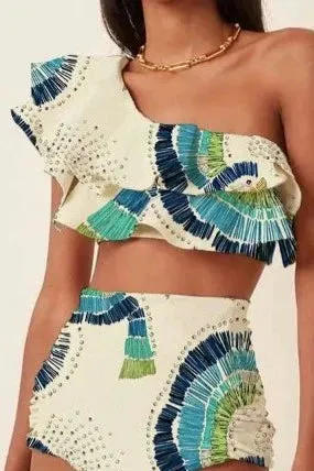 Asymmetric Swimwear Top