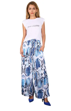 Blue Ice - Palazzo Pant