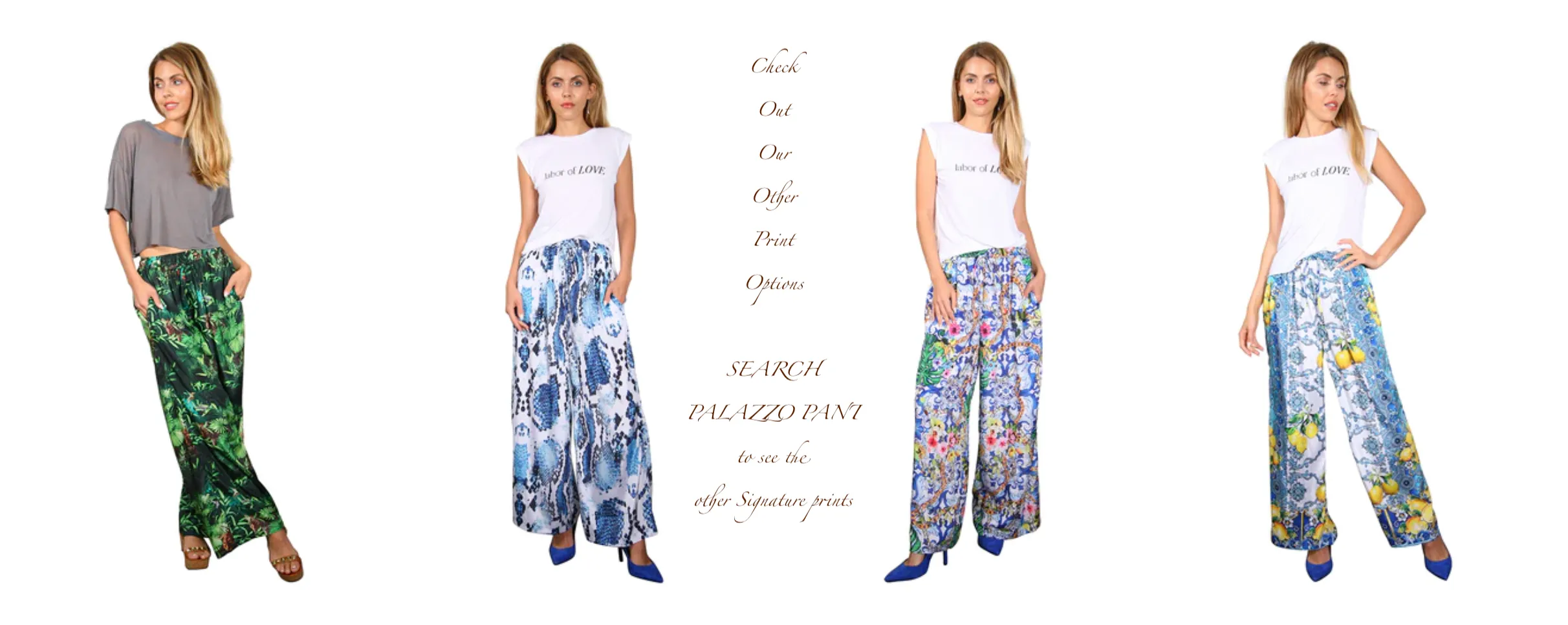 Blue Ice - Palazzo Pant