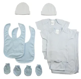 Boys 9 Piece Blue Layette Set