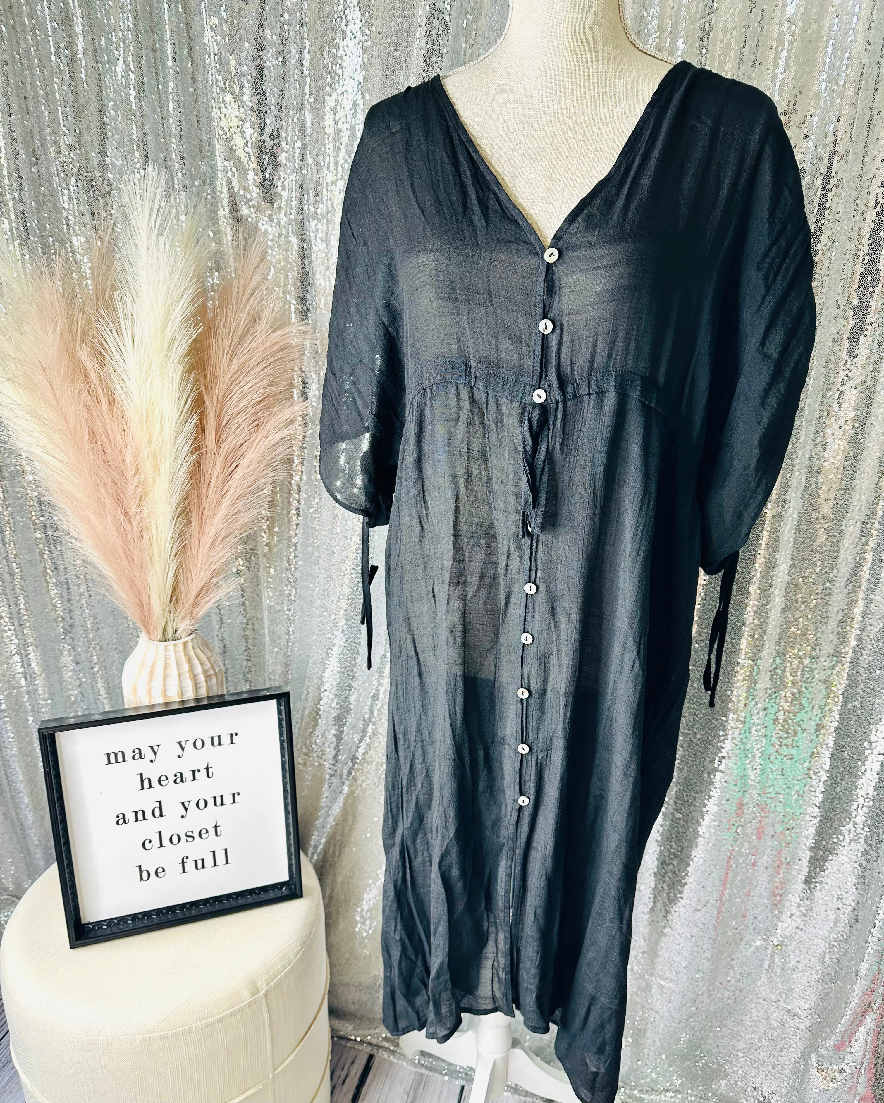 Button Down Cover Up Dress