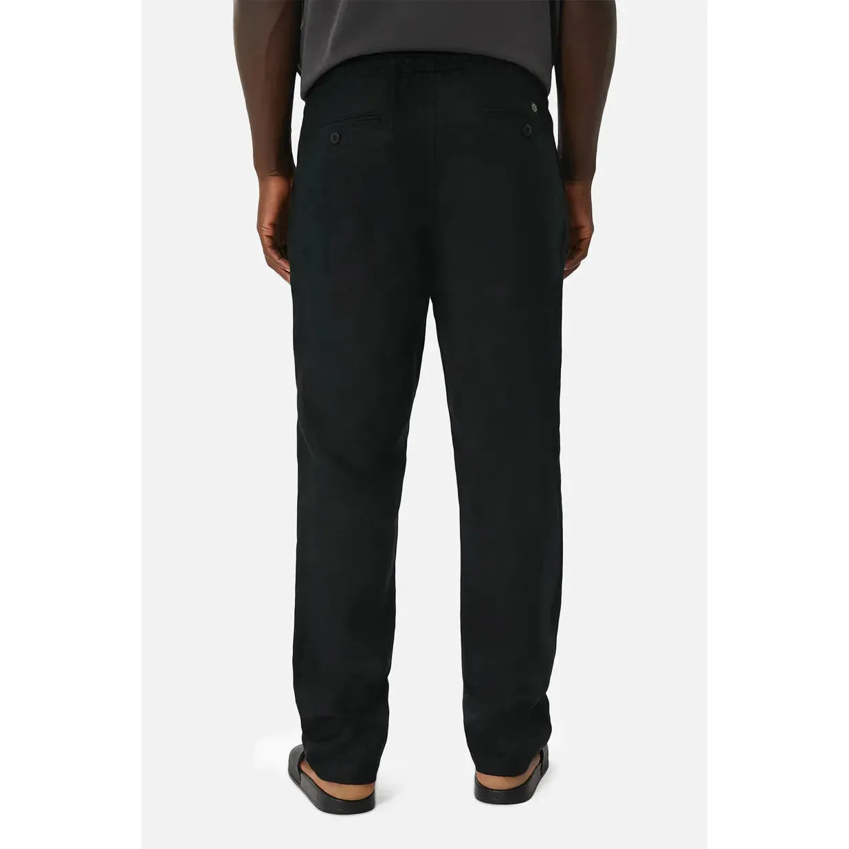 Capri Linen Pant - Black