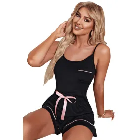 Chic Colorblock Camisole and Shorts Sleep Set - Perfect for Summer Relaxation