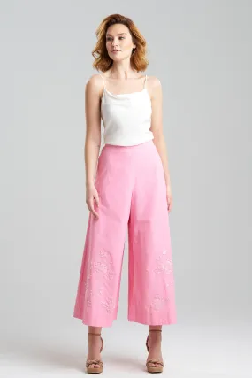 Couture Techno Poplin Palazzo Ankle Pants