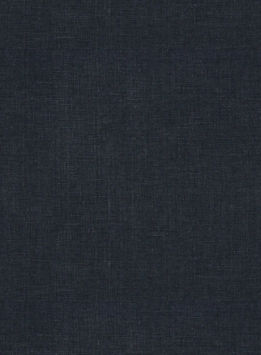 Dark Blue Linen Highland Trousers