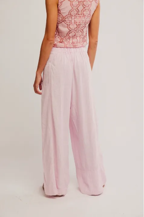 Days End Linen Pant Pink-A-Boo