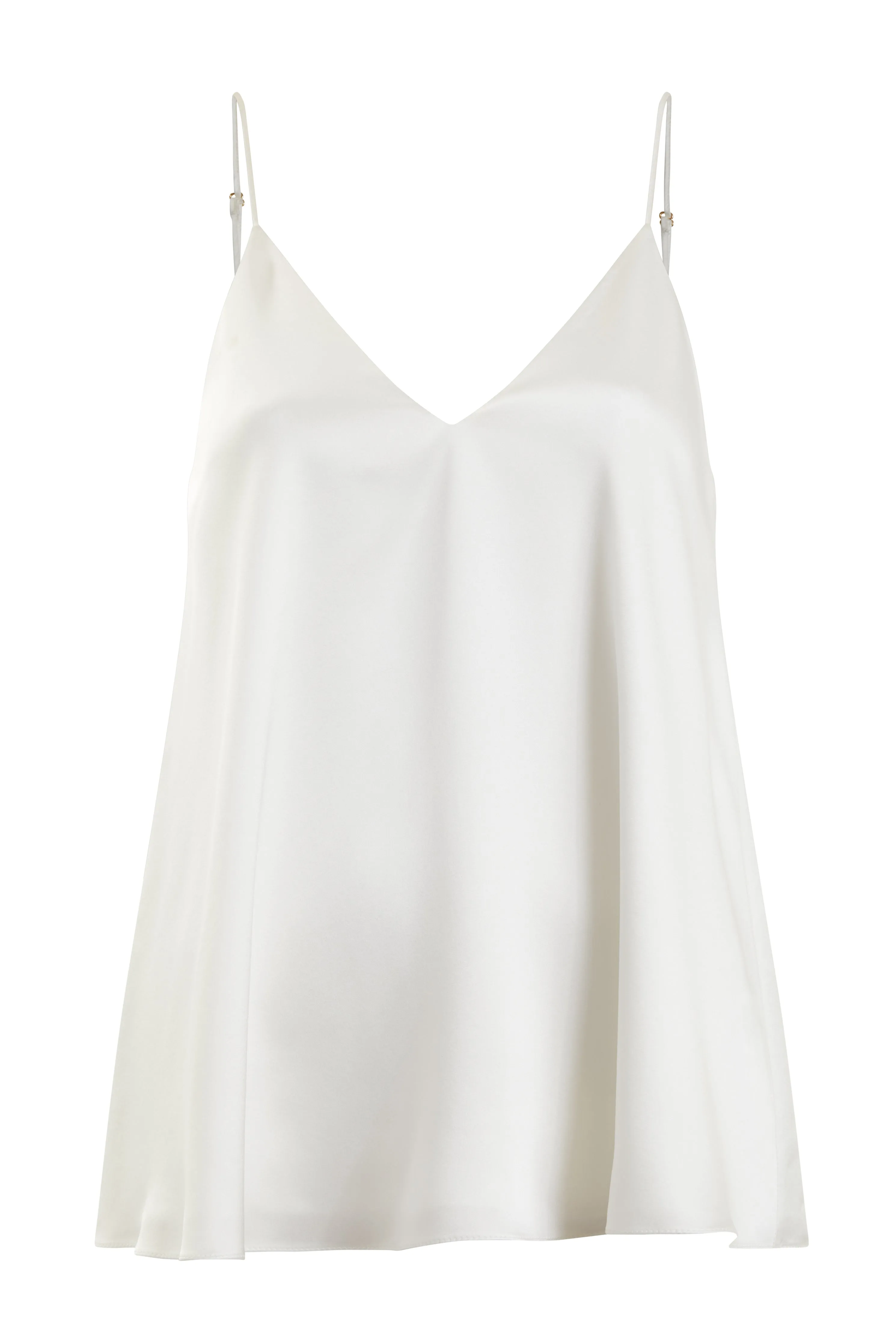 Double-layer, Organic Peace Silk Camisole Top in Ivory