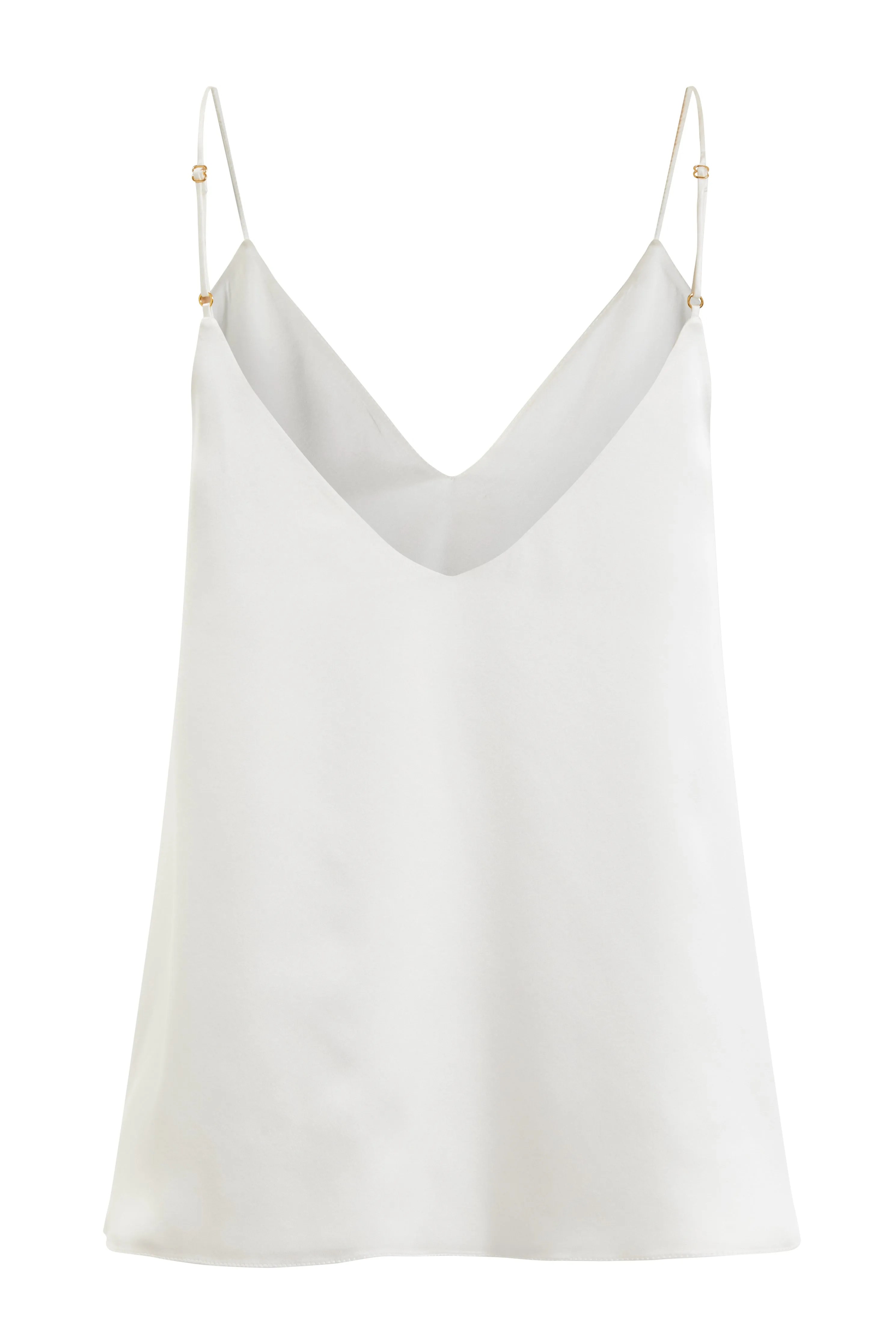 Double-layer, Organic Peace Silk Camisole Top in Ivory