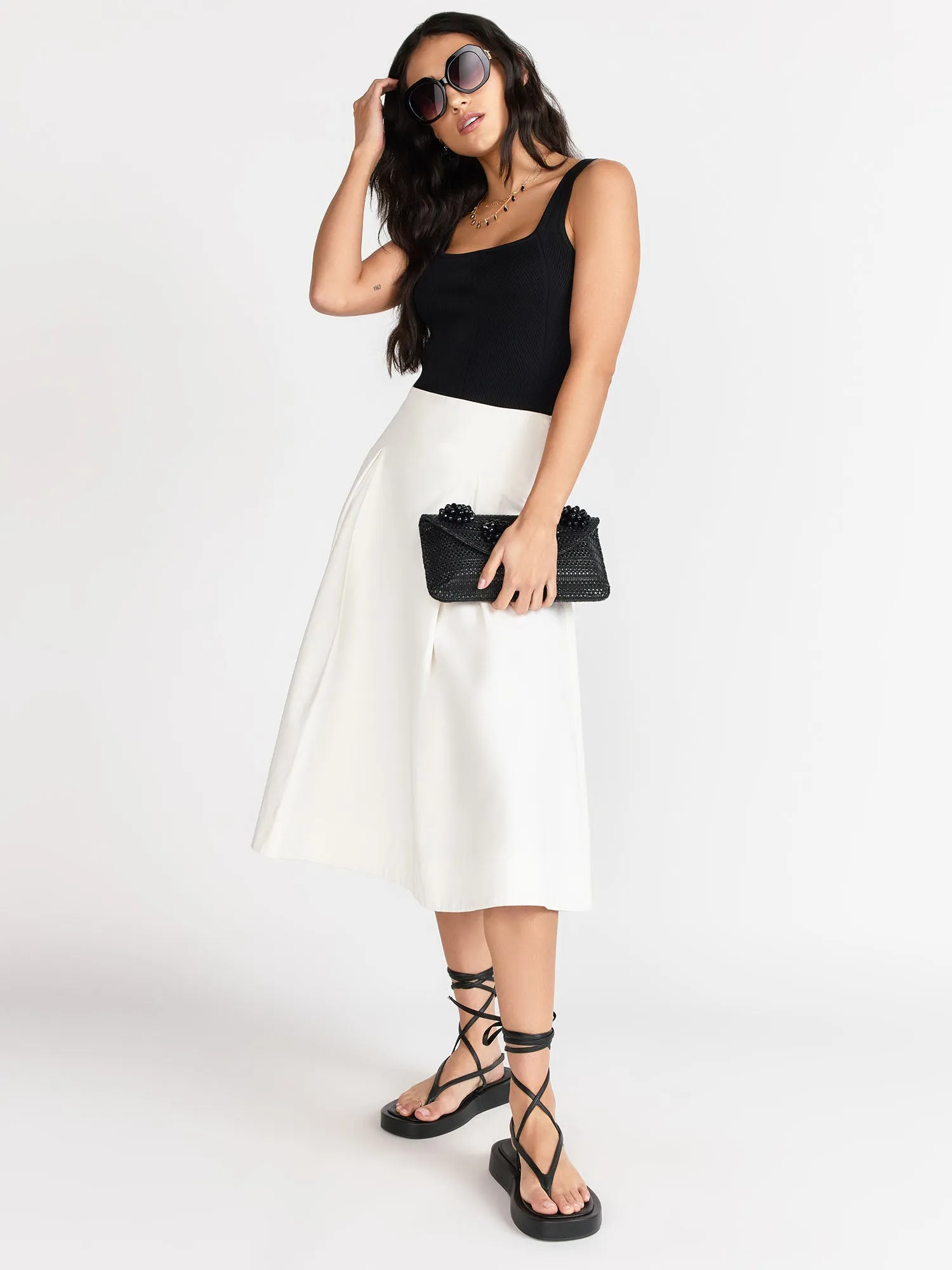 Gilli Flowy Pleated Midi Skirt - Brands We Love