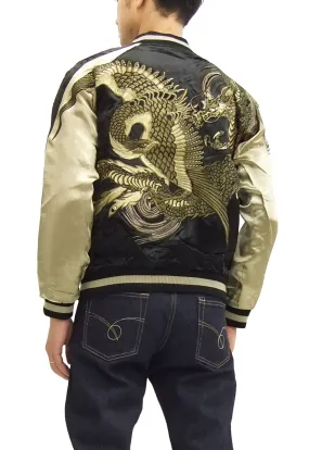 Hanatabi Gakudan Men's Japanese Souvenir Jacket Japanese Phoenix and dragon Sukajan Script SSJ-024