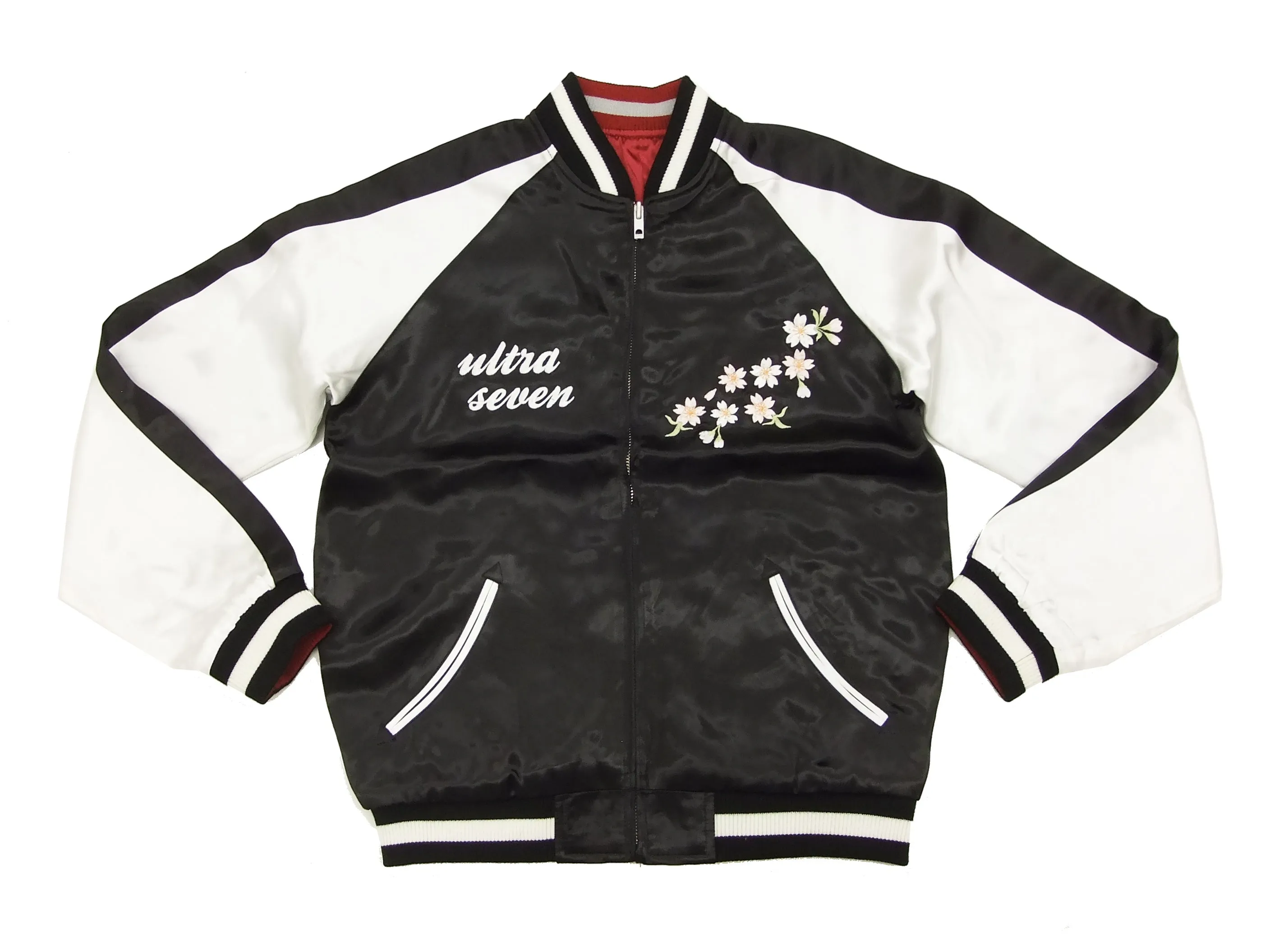 Hanatabi Gakudan Men's Japanese Souvenir Jacket Ultra Seven Sukajan Script ULSJ-009