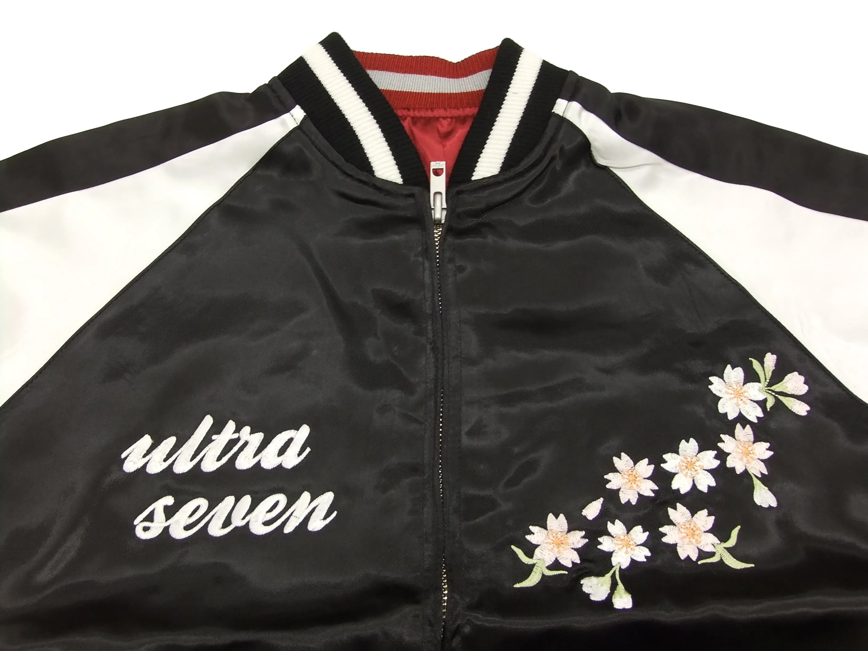 Hanatabi Gakudan Men's Japanese Souvenir Jacket Ultra Seven Sukajan Script ULSJ-009