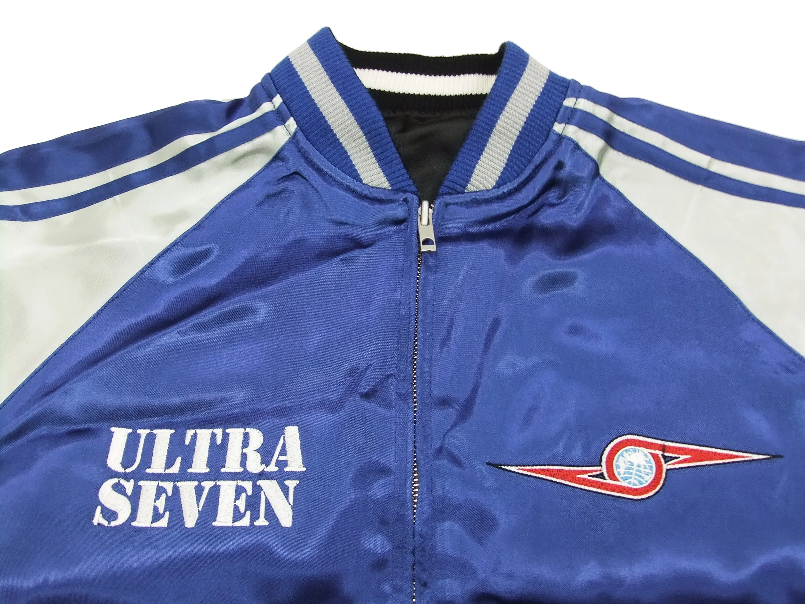 Hanatabi Gakudan Men's Japanese Souvenir Jacket Ultra Seven Ultra Hawk No.1 Sukajan Script ULSJ-011