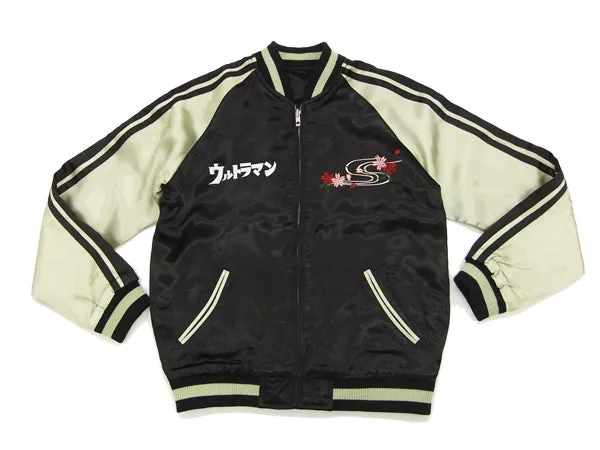 Hanatabi Gakudan Men's Japanese Souvenir Jacket Ultraman and Gomora Sukajan Script ULSJ-006