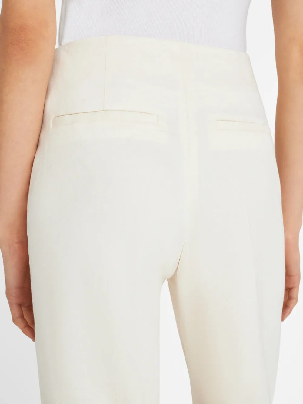 High Rise Wide Leg Trouser -- Off White