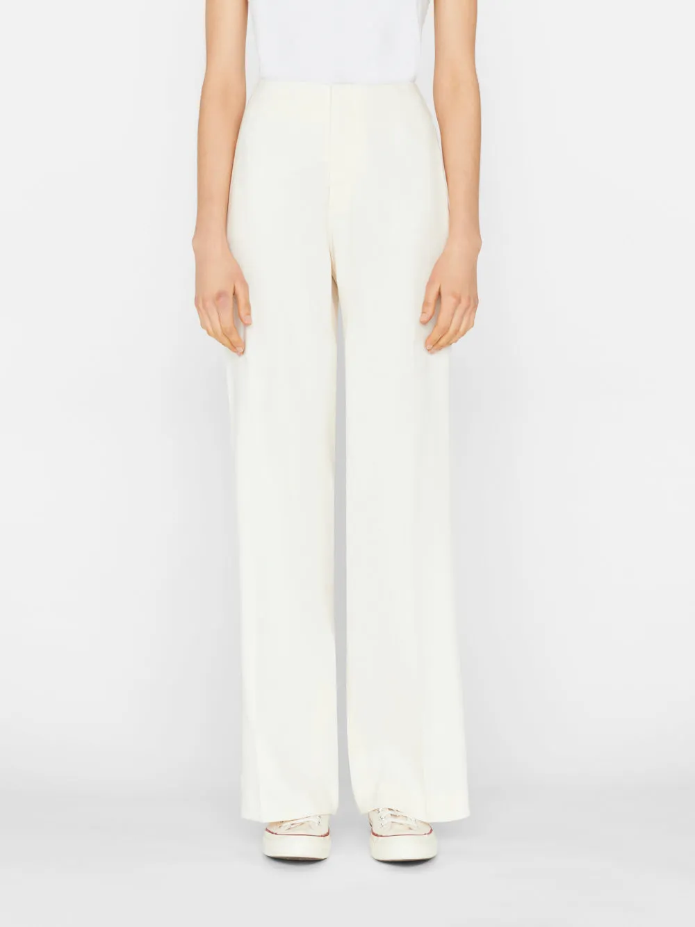 High Rise Wide Leg Trouser -- Off White