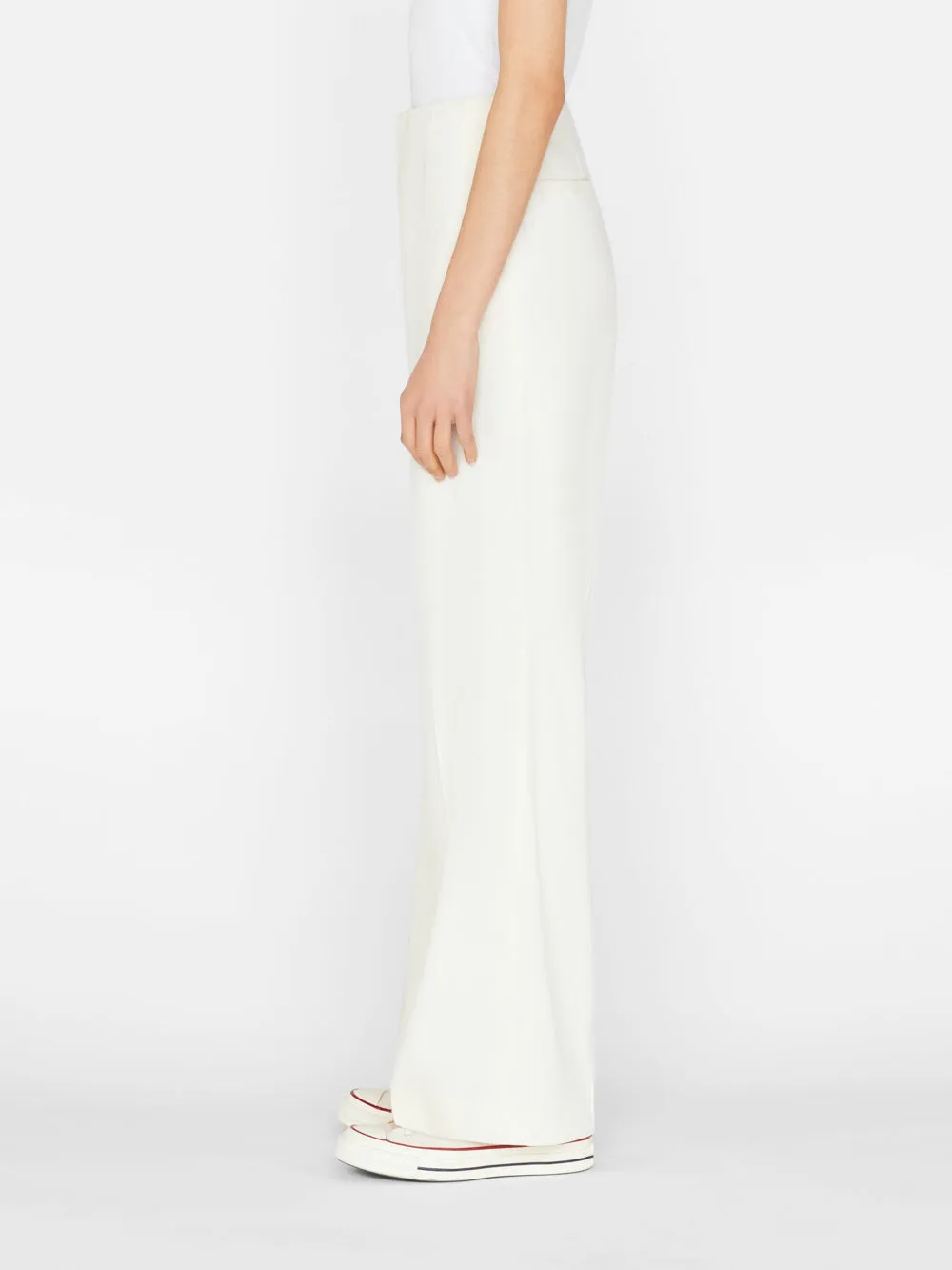 High Rise Wide Leg Trouser -- Off White