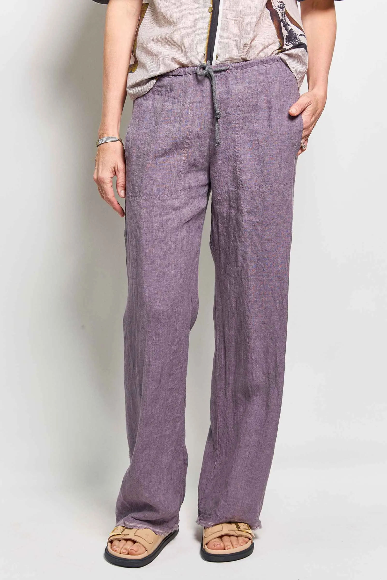 honest amethyst linen pant