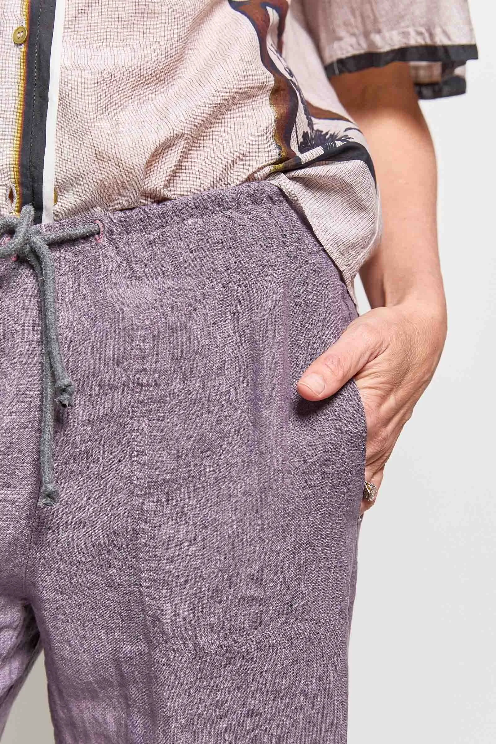 honest amethyst linen pant