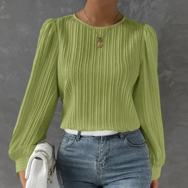 Ivyshape | Casual Pleated Blouse