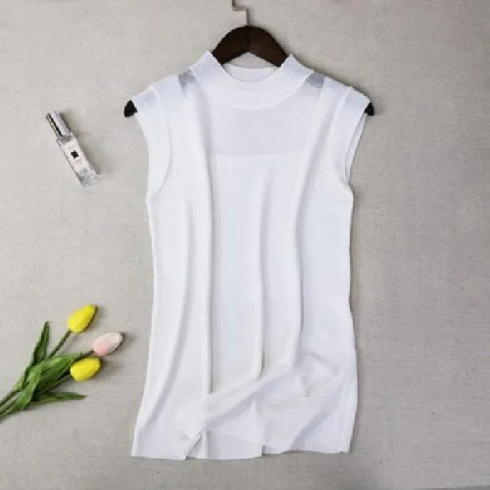 Knitted Camisole Women Summer Loose Outdoor Sleeveless Matching Popular Suits Matching INS Tops Outerwear