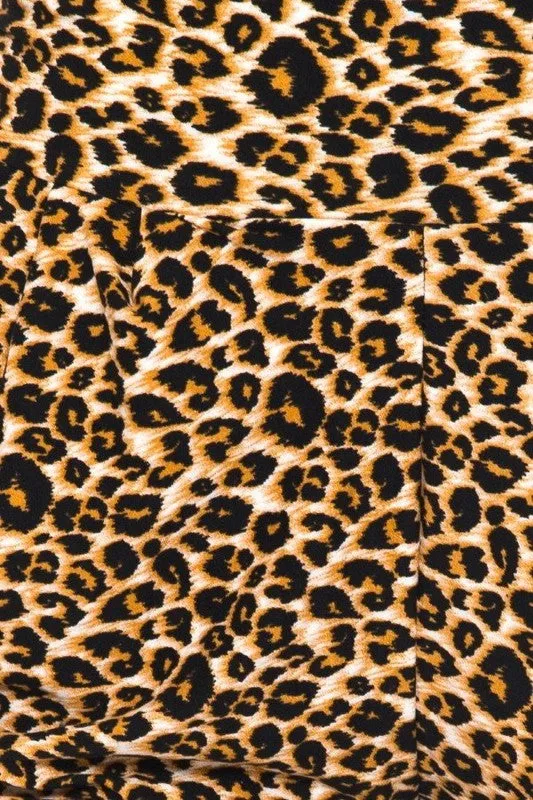 Leopard Print Knit Shorts