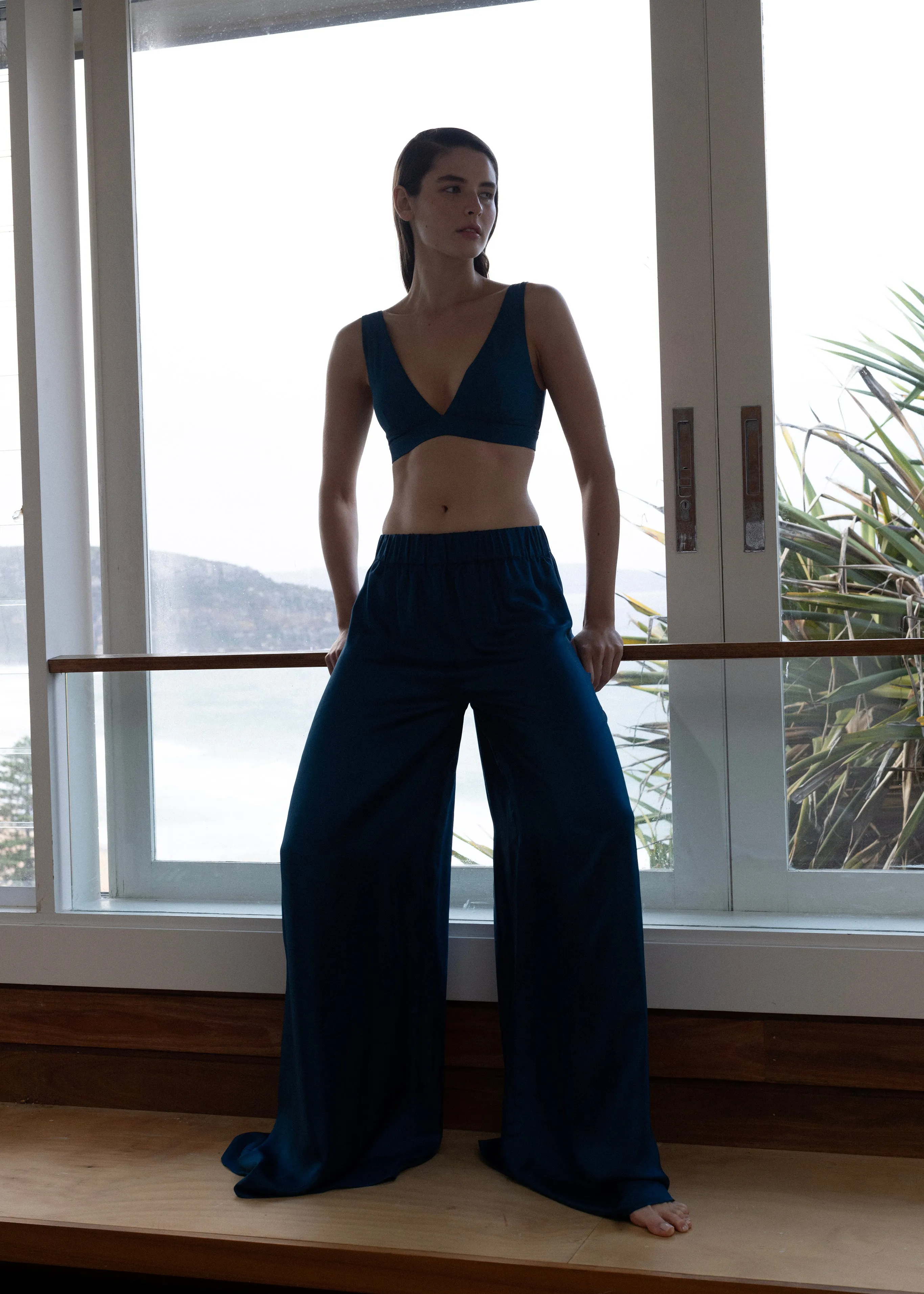 Marfa Silk Palazzo Pant - Tropico