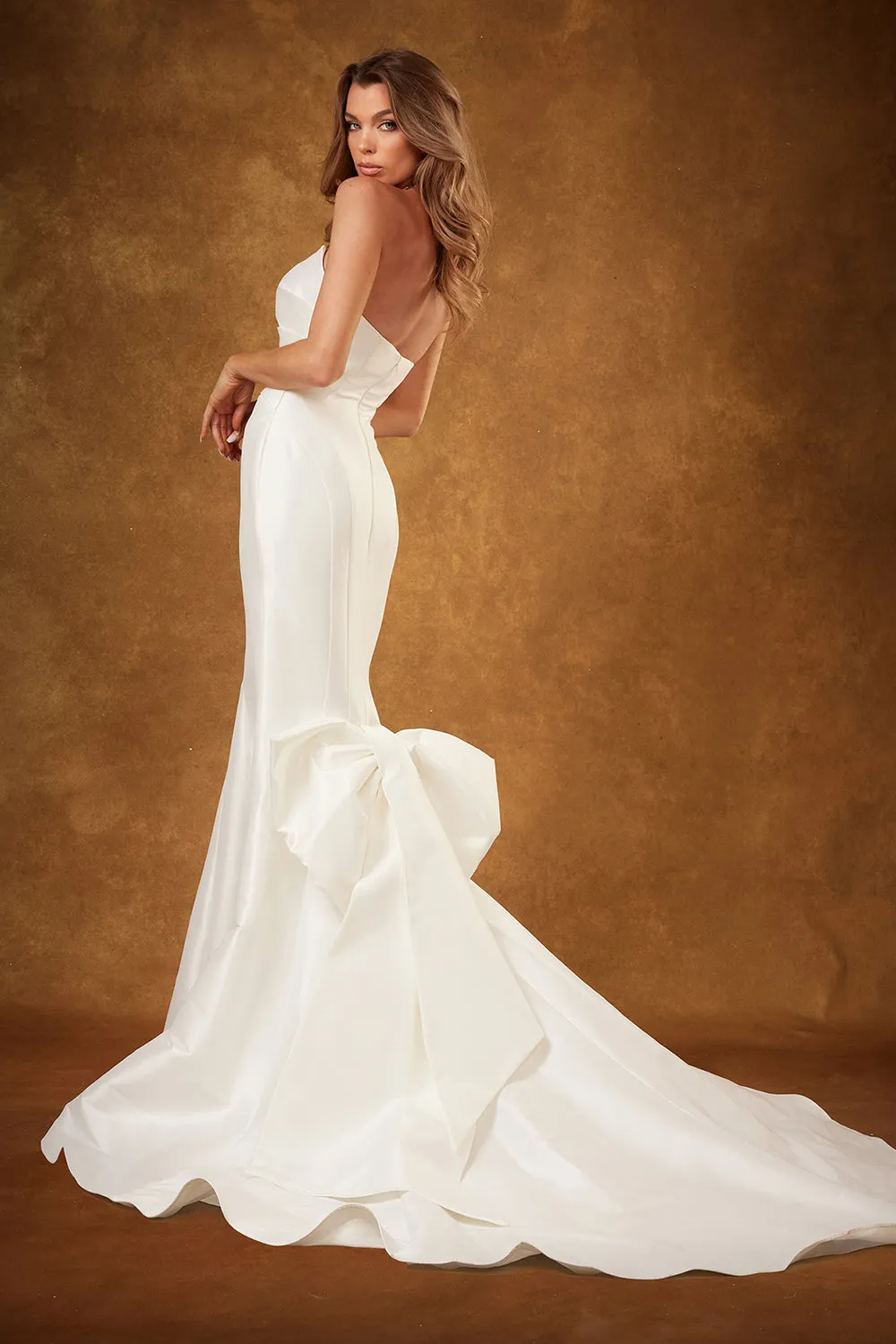 Mikado Strapless Mermaid Bridal Gown by Abby Lane 97254