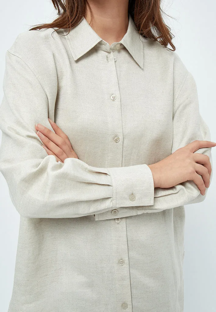 MSAuguste Linen Shirt - Nomad Sand Melange