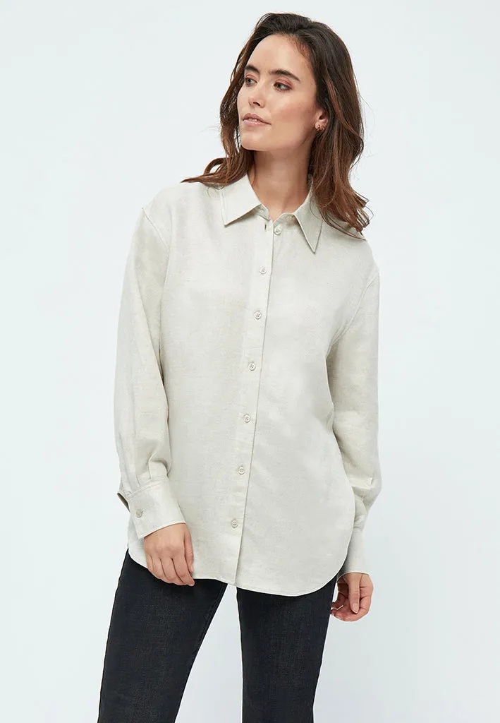 MSAuguste Linen Shirt - Nomad Sand Melange