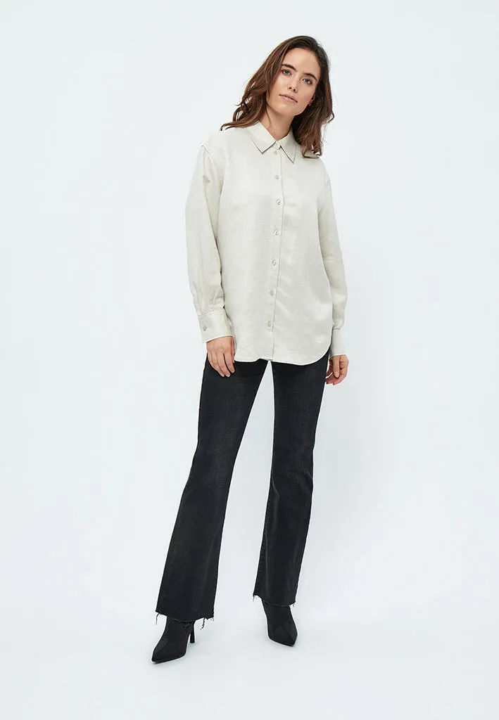 MSAuguste Linen Shirt - Nomad Sand Melange