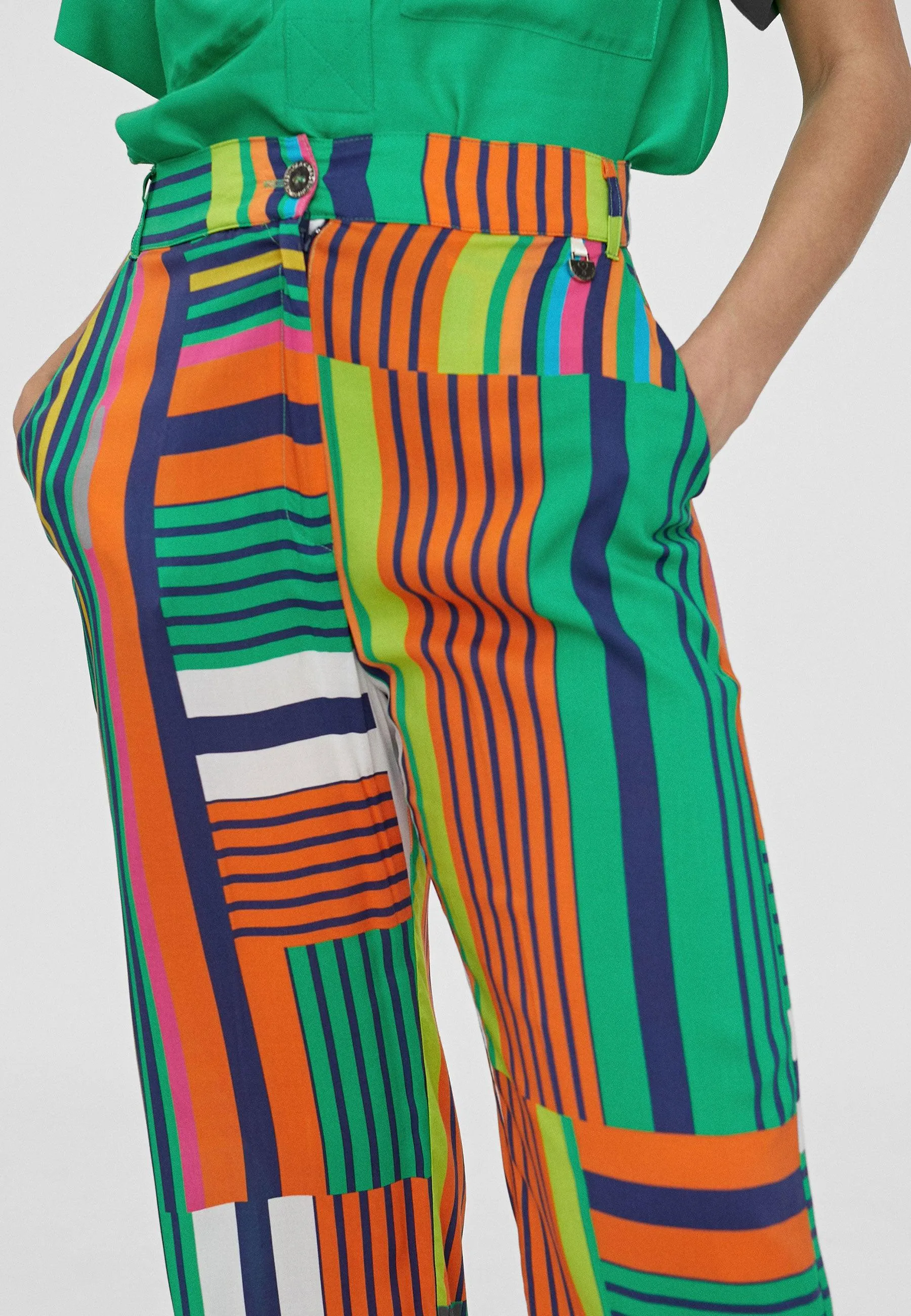 Multicoloured palazzo trousers