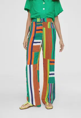 Multicoloured palazzo trousers