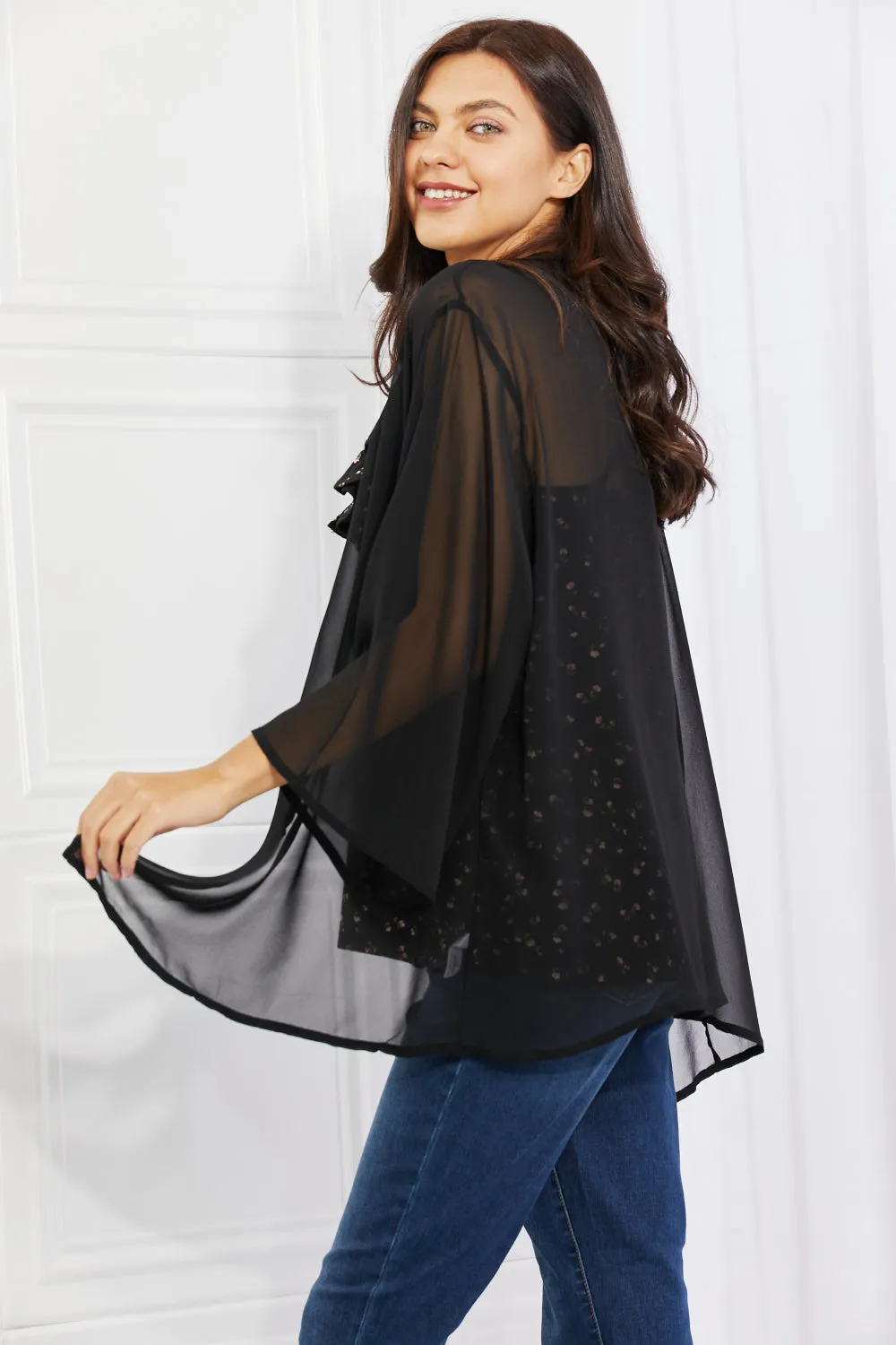 On the Brink Kimono in Black