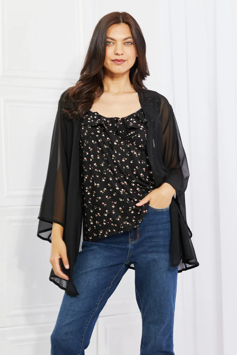 On the Brink Kimono in Black