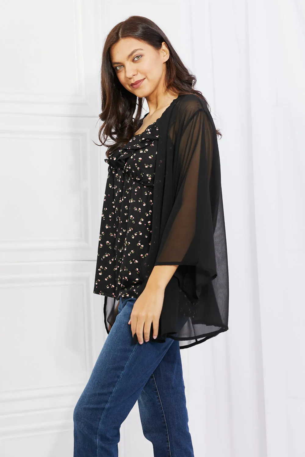 On the Brink Kimono in Black