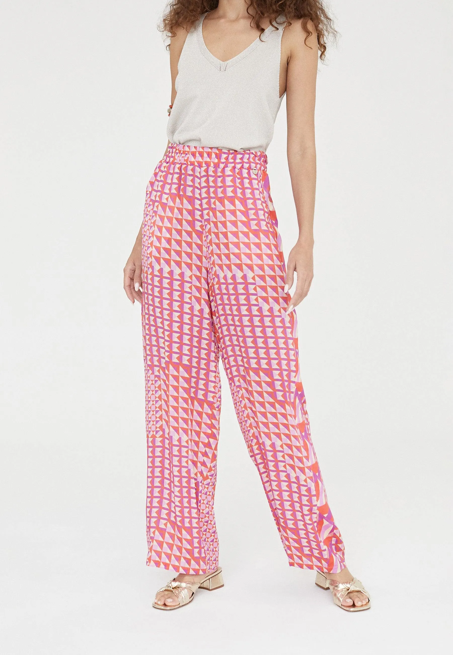 Palazzo trousers with print