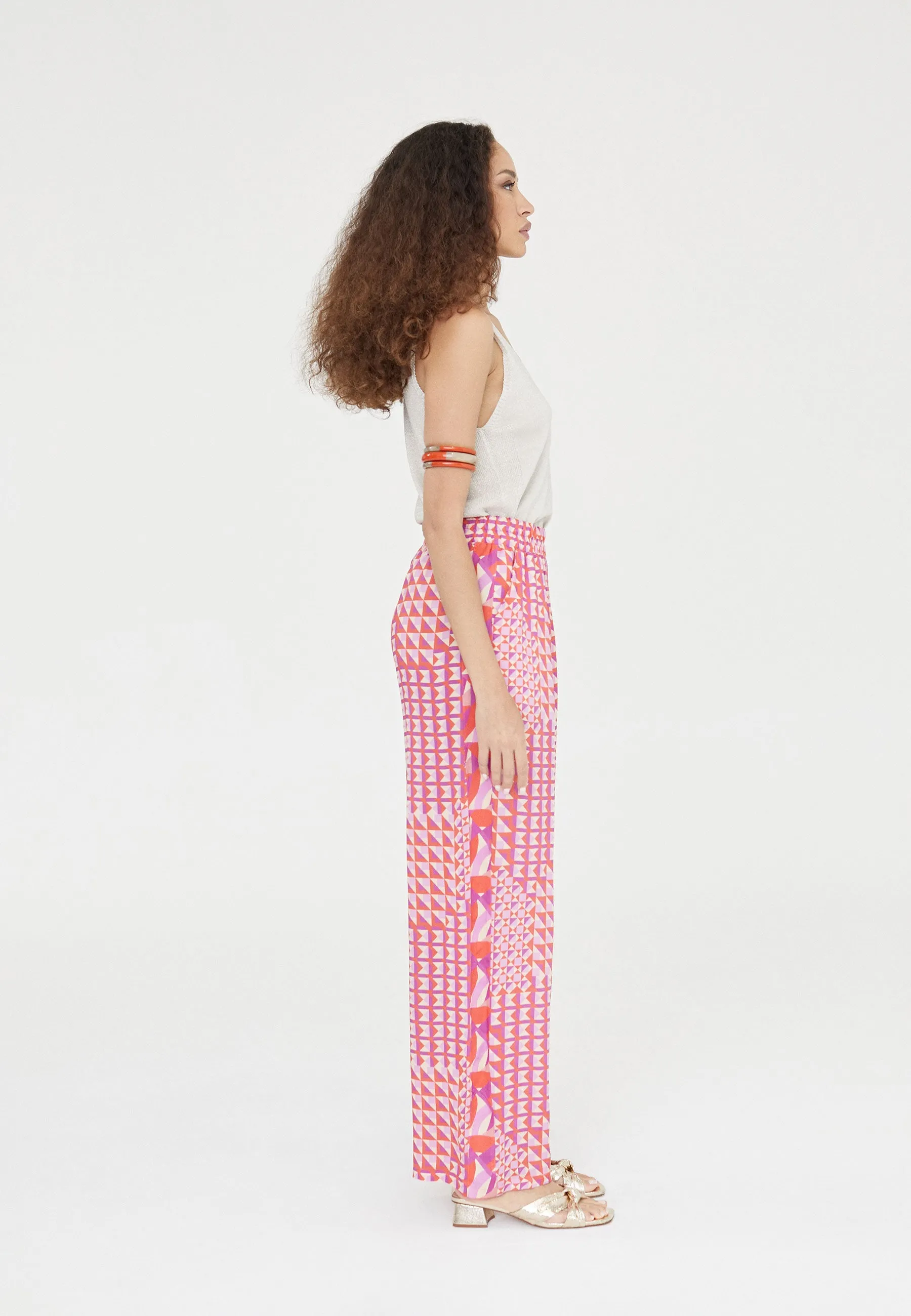 Palazzo trousers with print