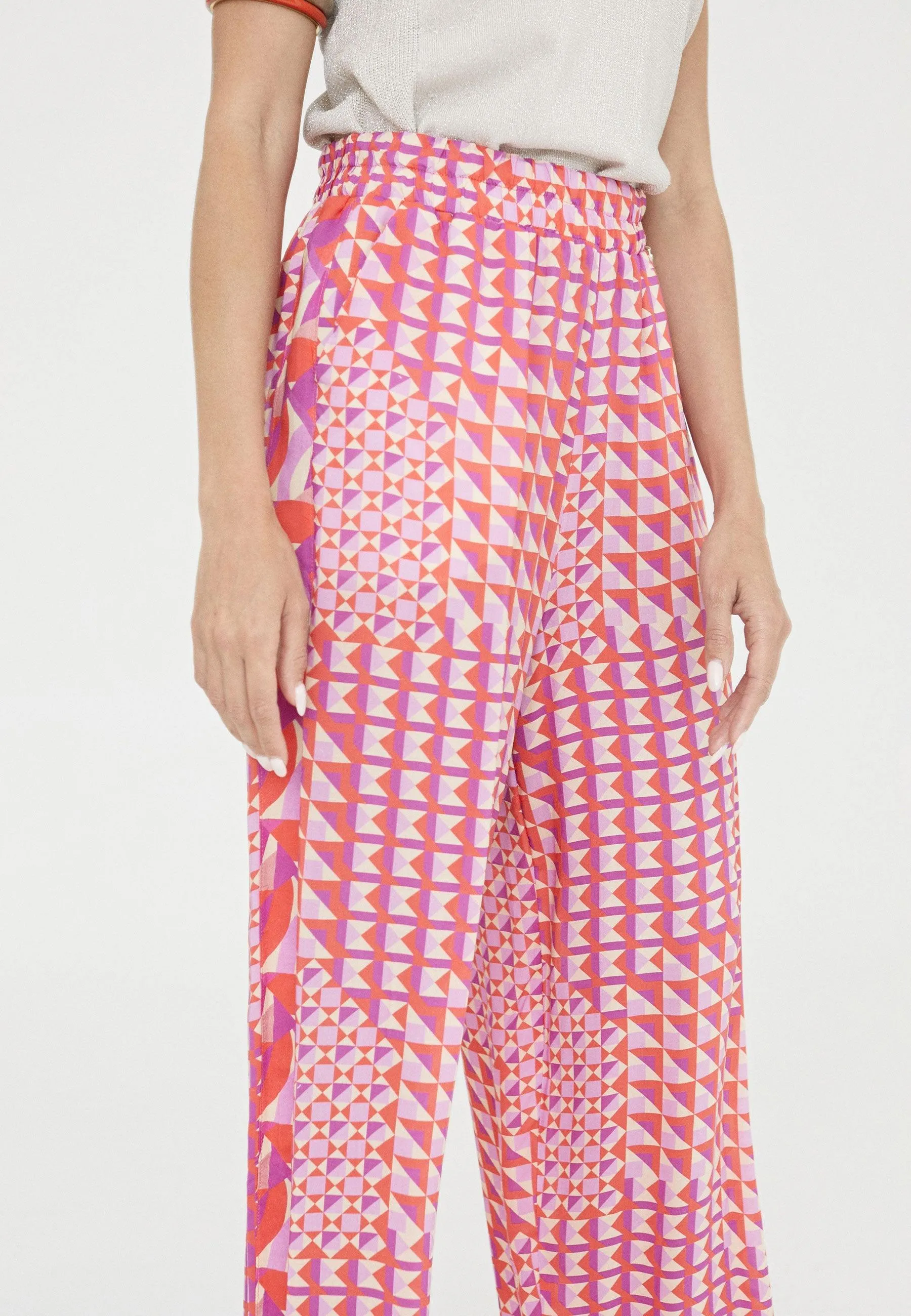 Palazzo trousers with print