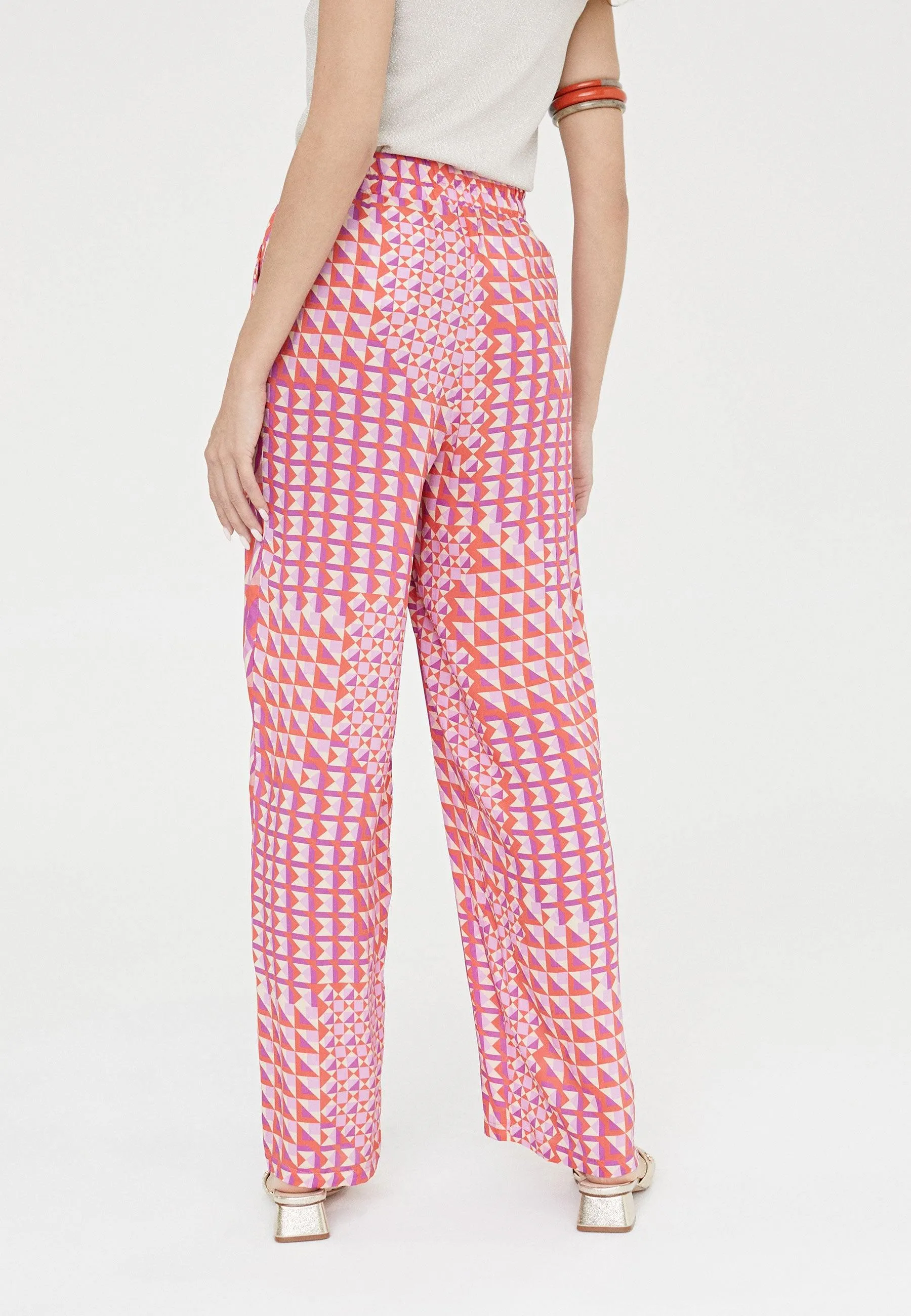 Palazzo trousers with print