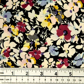 Printed Cotton Voile Fabric, Assorted Flowers- Width 140cm