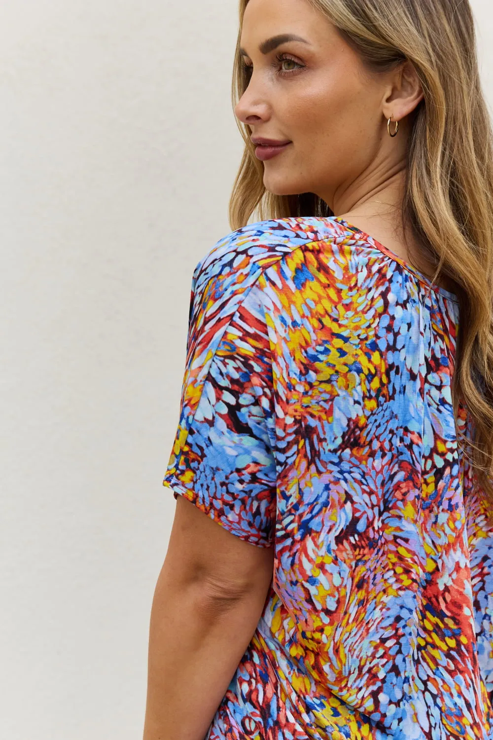 Printed Dolman Flowy Top