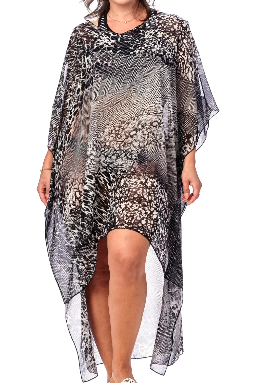 Rapz V-Neck Caftan Long 4231 Black Vanilla