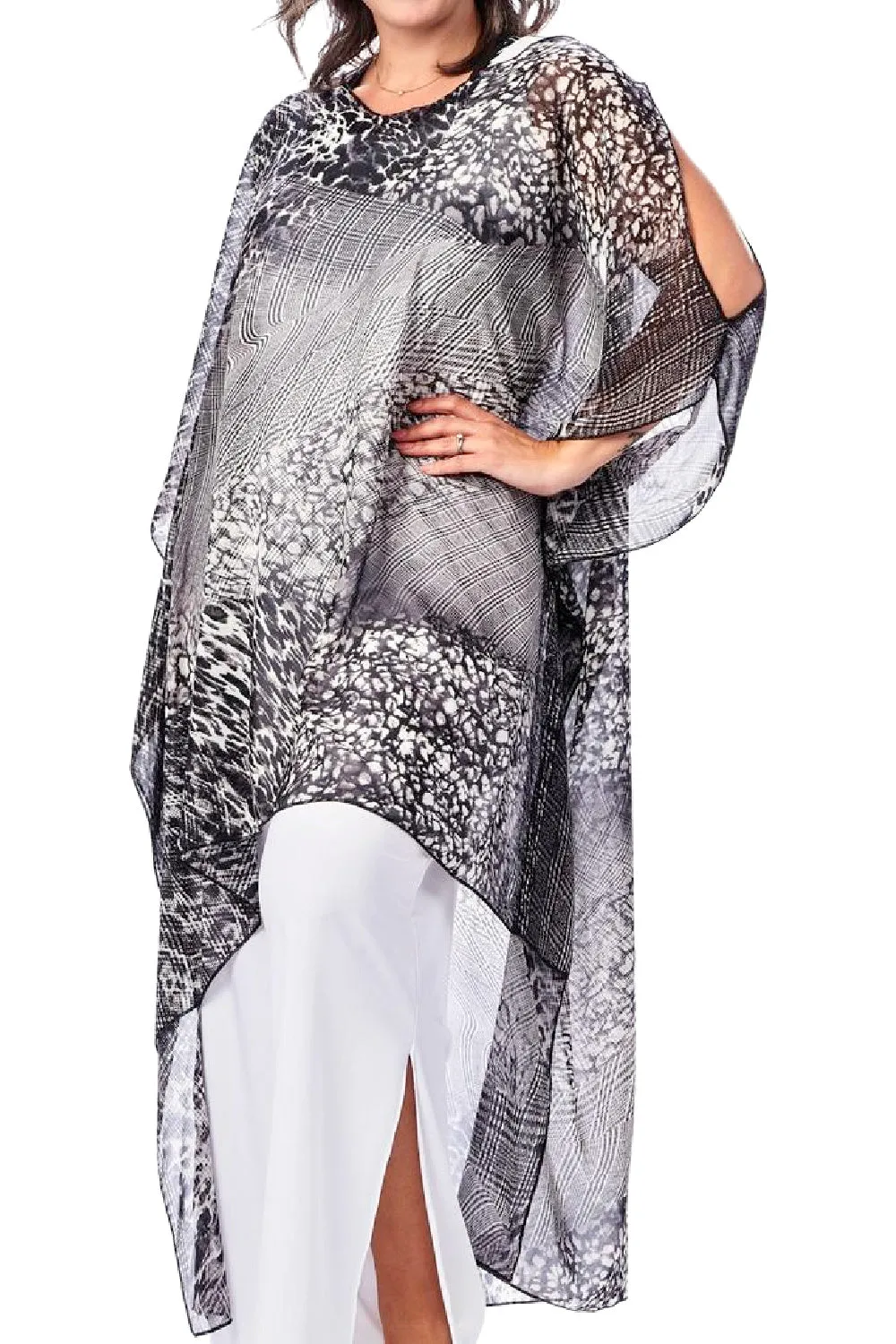 Rapz V-Neck Caftan Long 4231 Black Vanilla