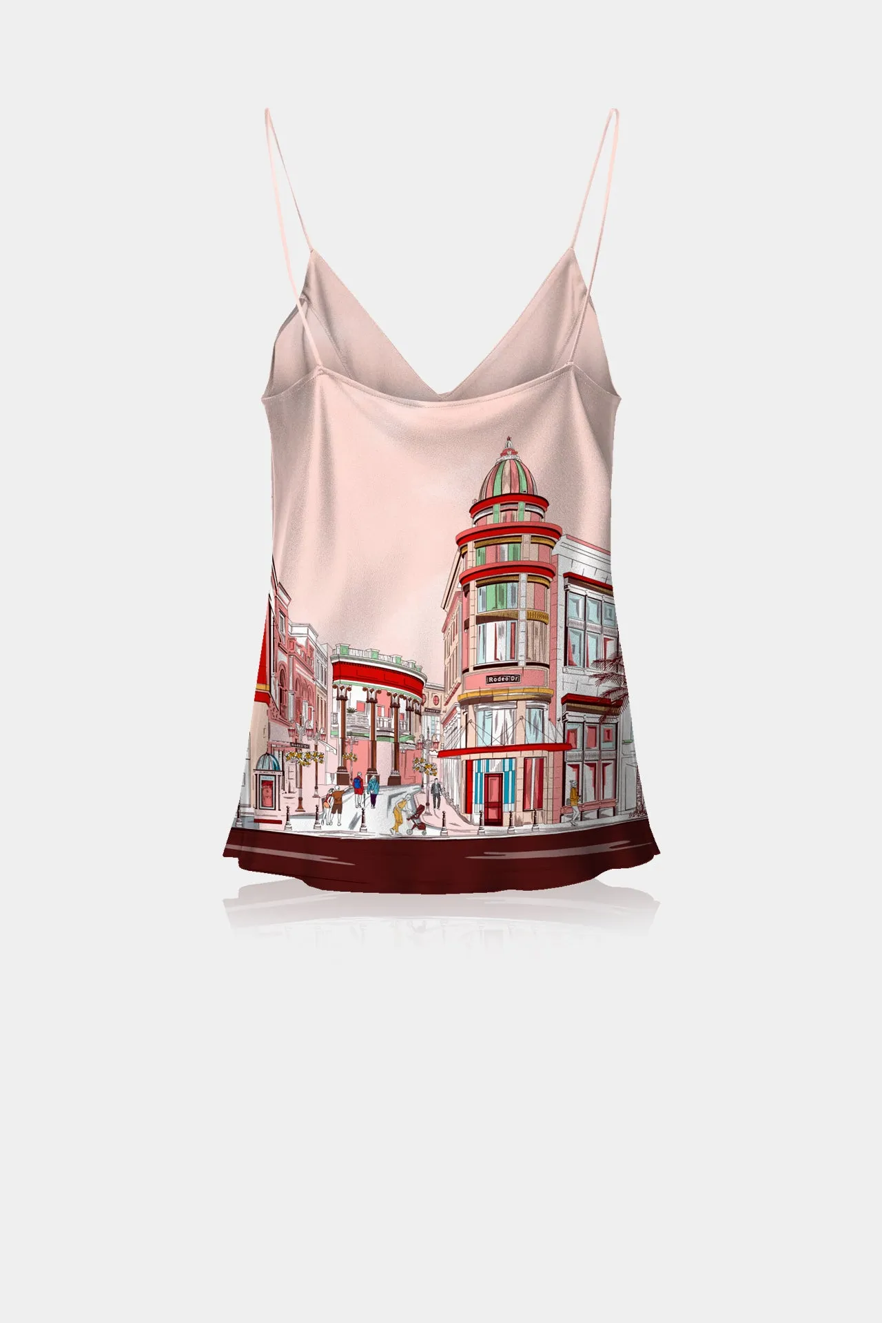 Rodeo Drive Print Red Cami Top