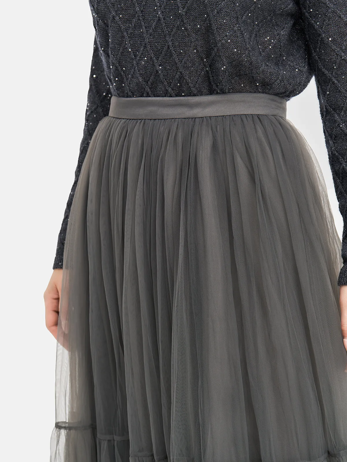 Romantic Flowy Tulle Skirt