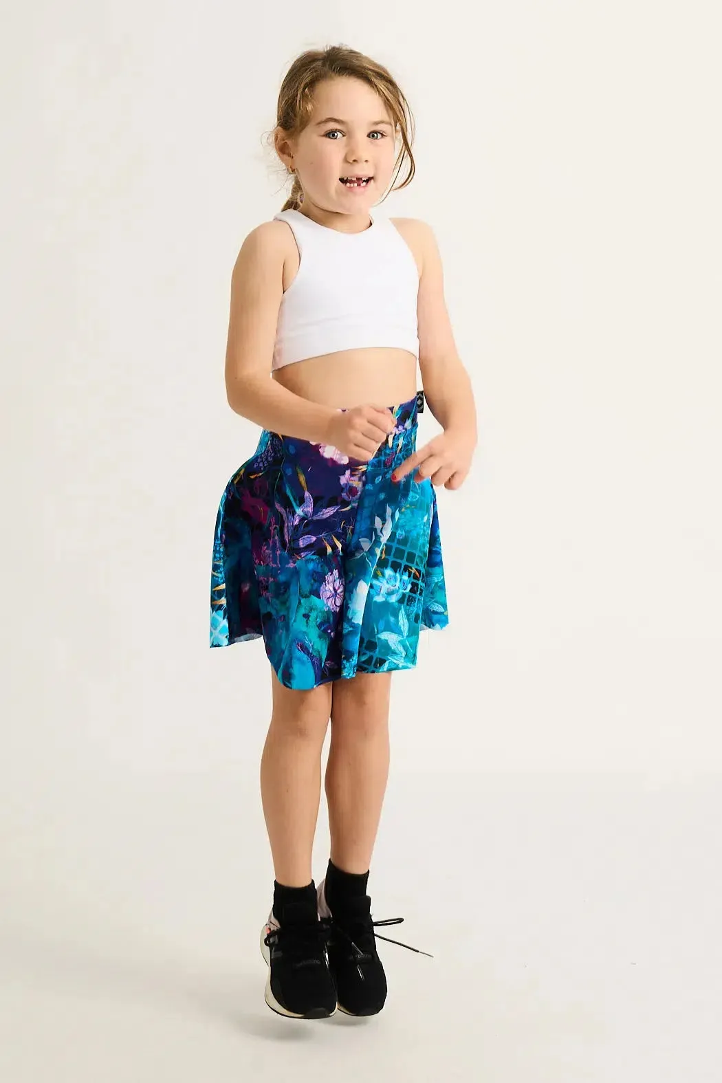 Silky Kids Basketball Palazzo Short - Mermaid Mafia