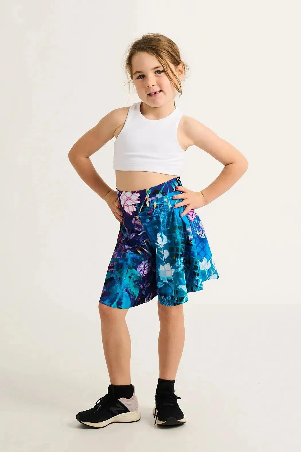 Silky Kids Basketball Palazzo Short - Mermaid Mafia