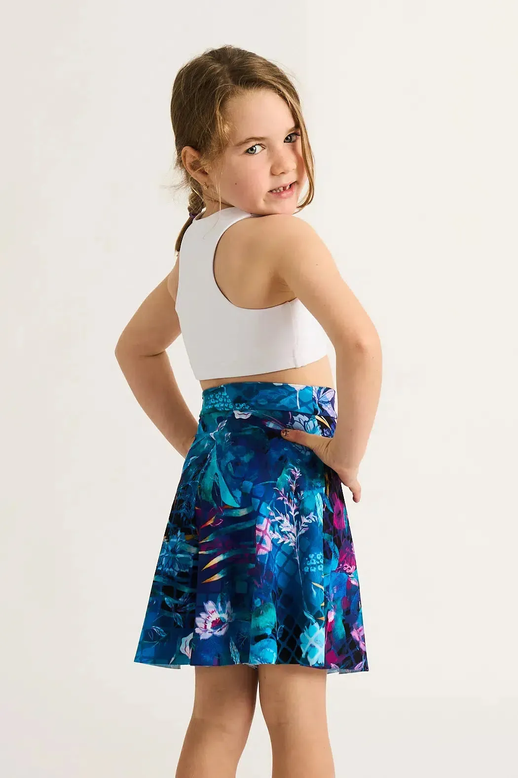 Silky Kids Basketball Palazzo Short - Mermaid Mafia